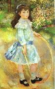 Pierre Renoir Girl with a Hoop oil painting on canvas